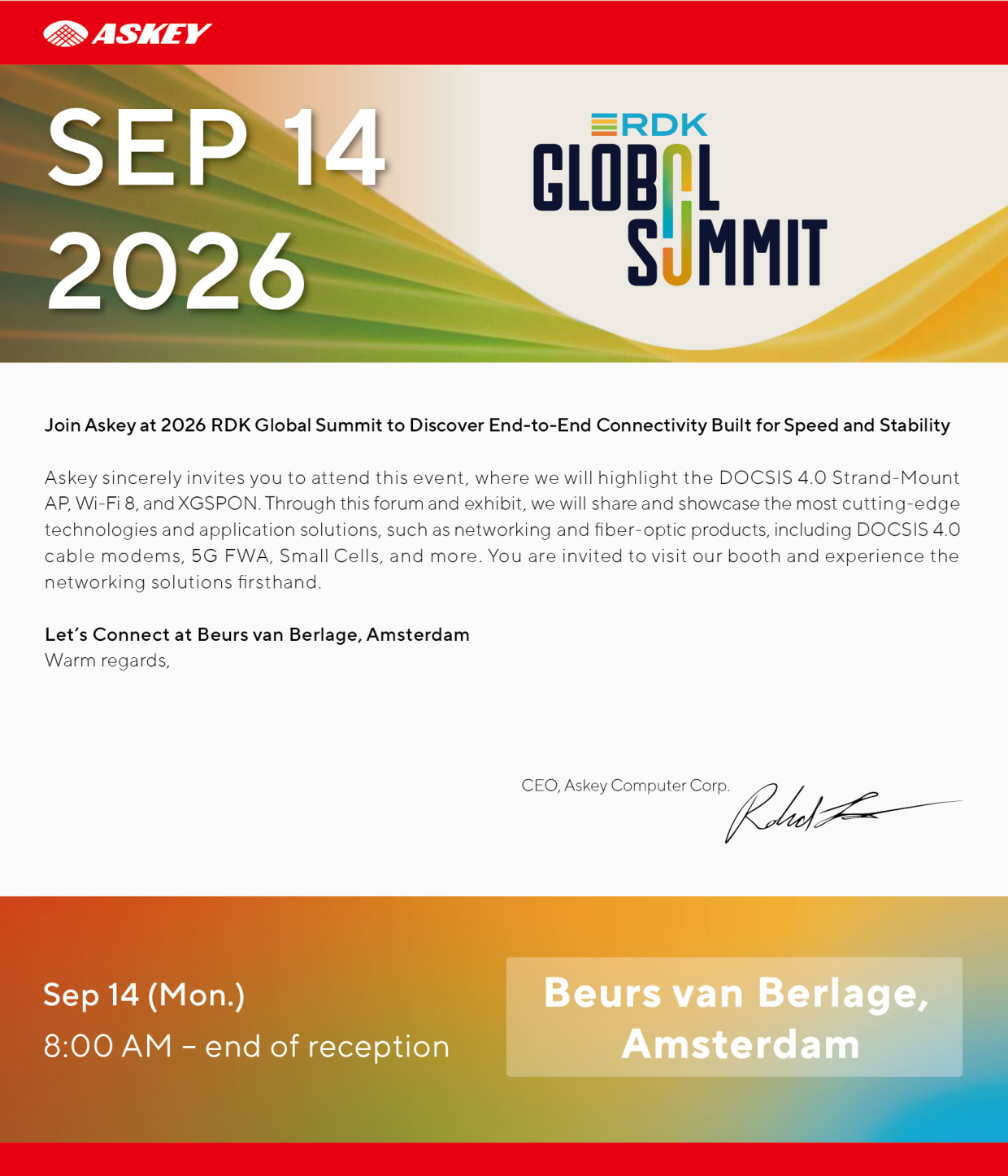 2026RDK Global Summit 邀請函